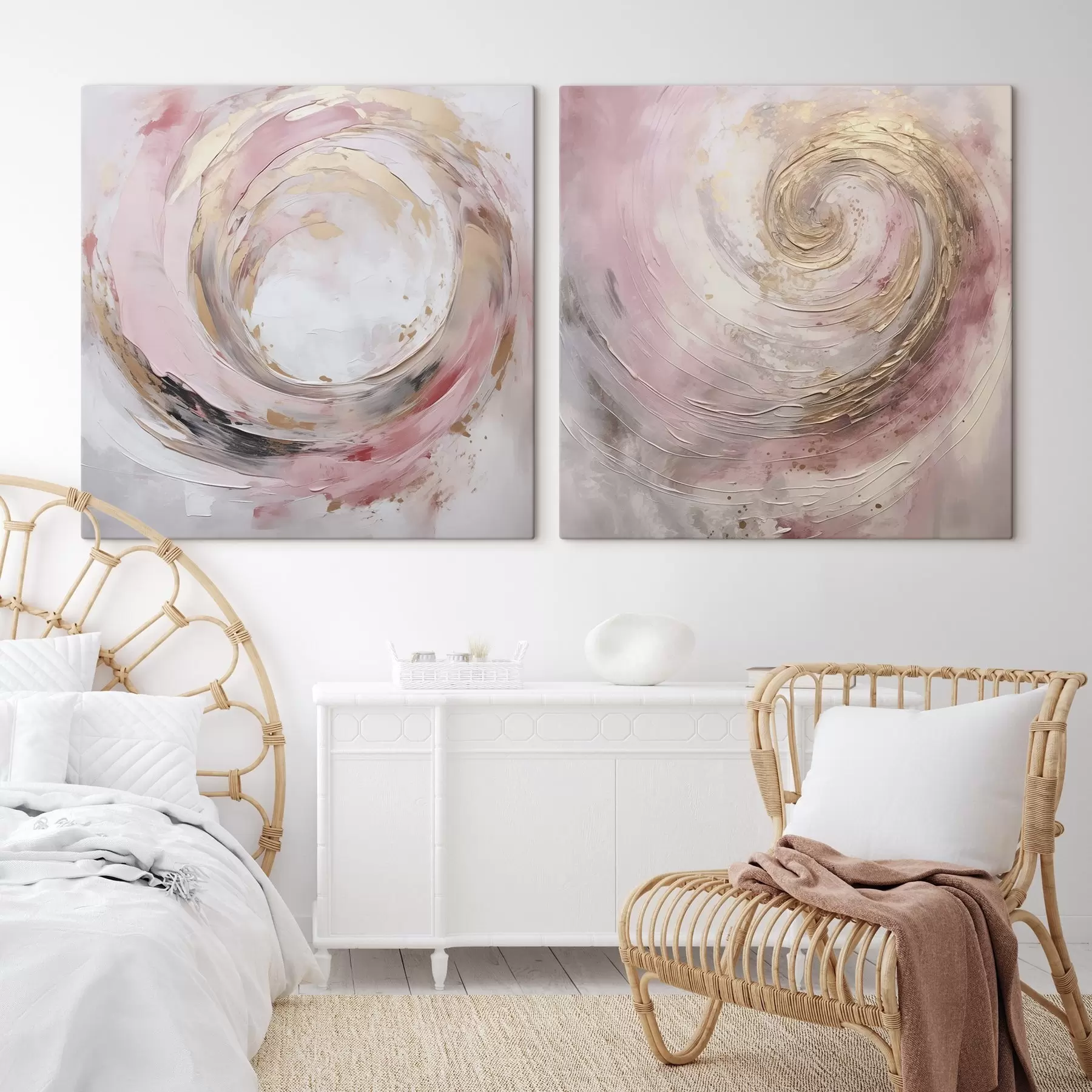 Tableau Peinture abstraite imitant un tourbillon m01028