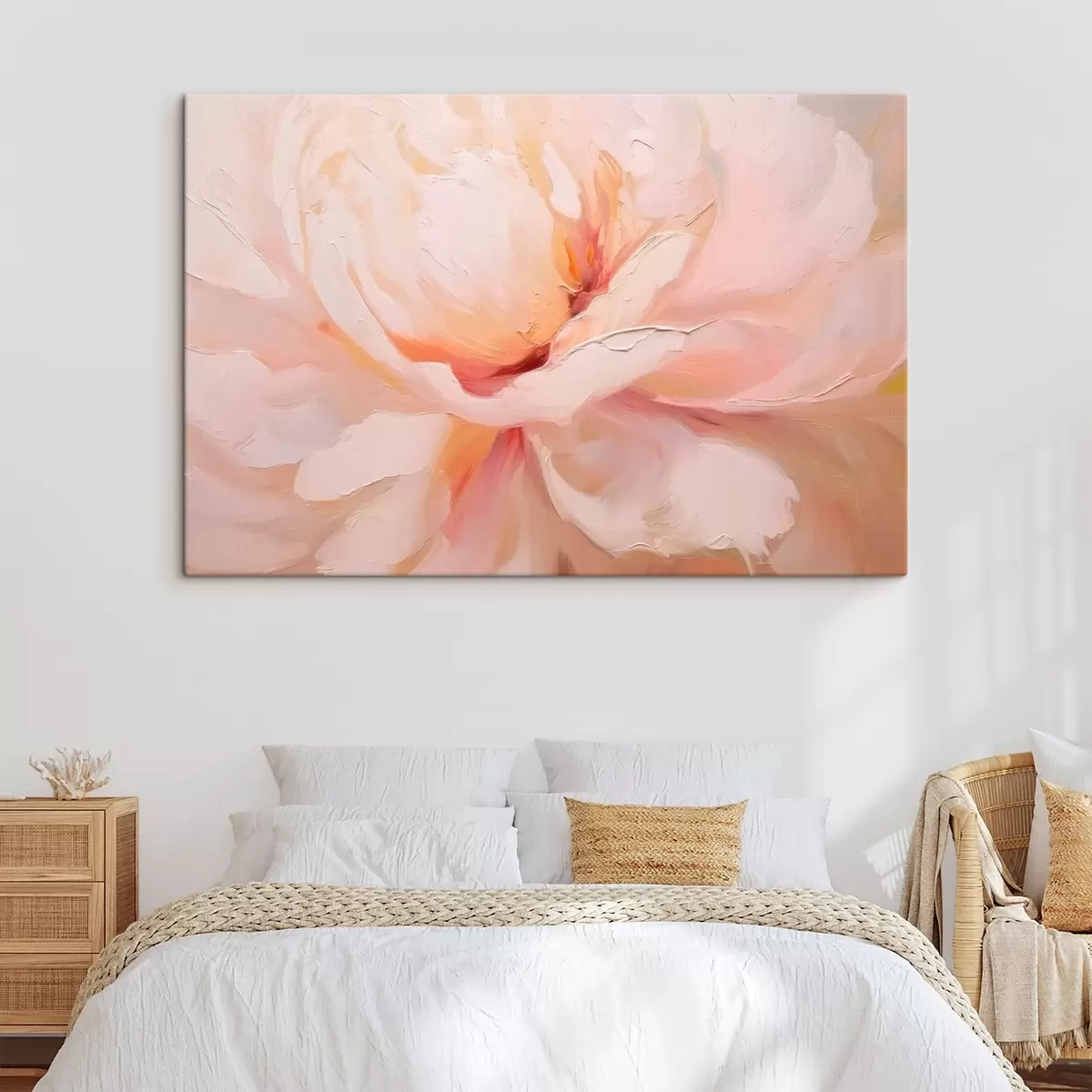 Tableau Gros plan sur une fleur rose s46723