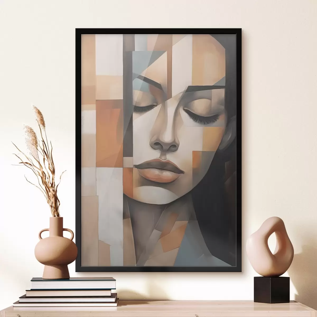 Poster Portrait cubiste de femme f46730