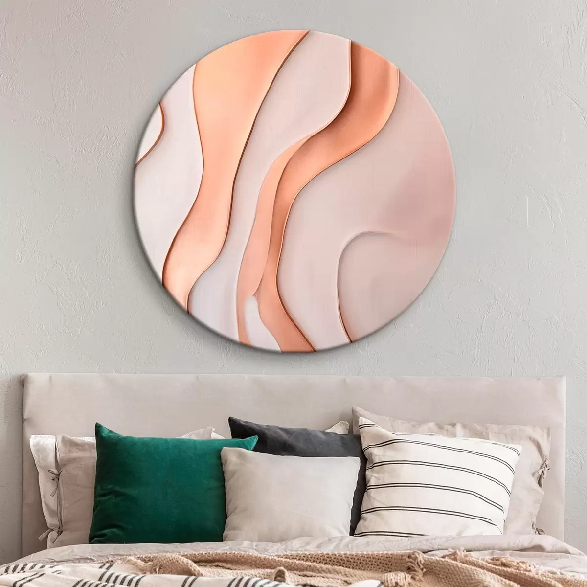 Tableaux rondes Résumé. Lignes ondulées r46724