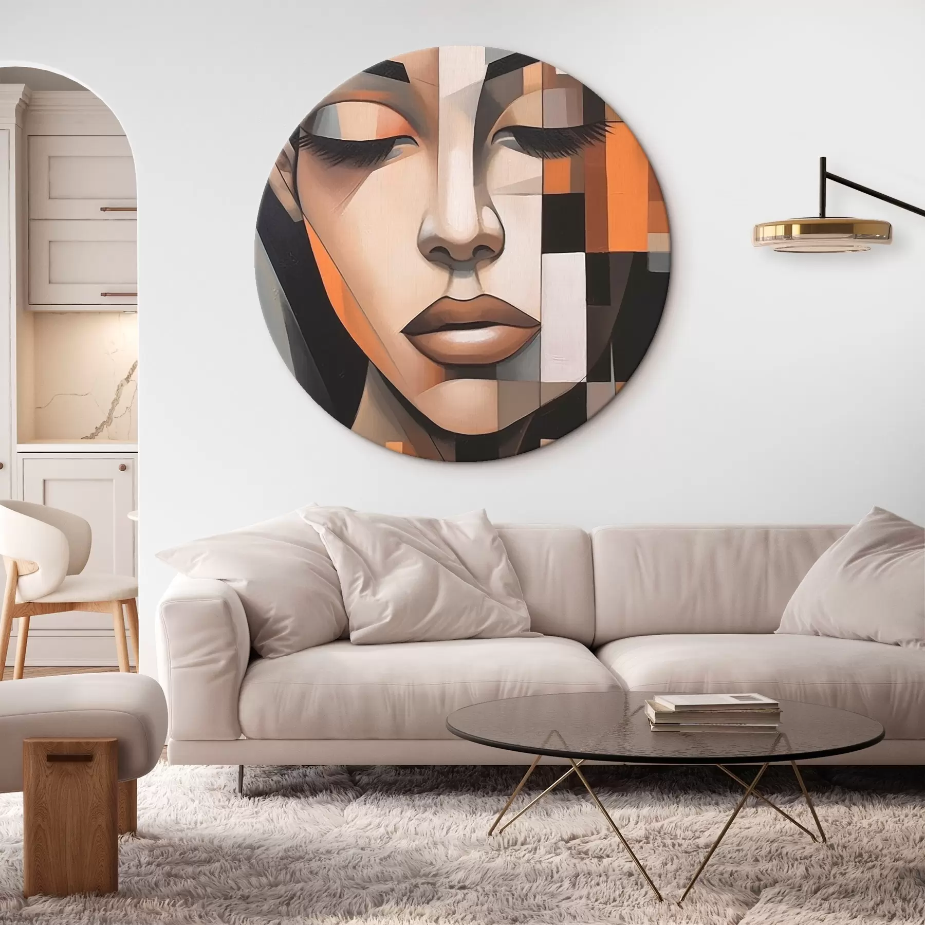 Tableau Portrait cubiste de femme r46731