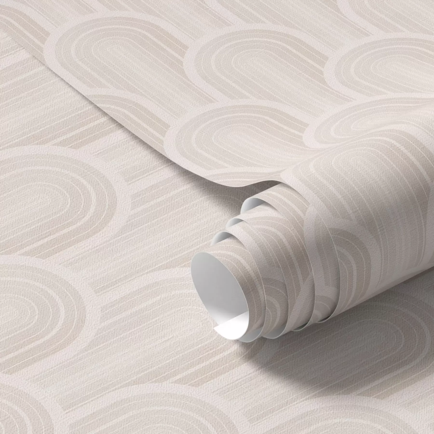 Papier peint Petits modules en arc dans des tons crème-beige chauds a00924