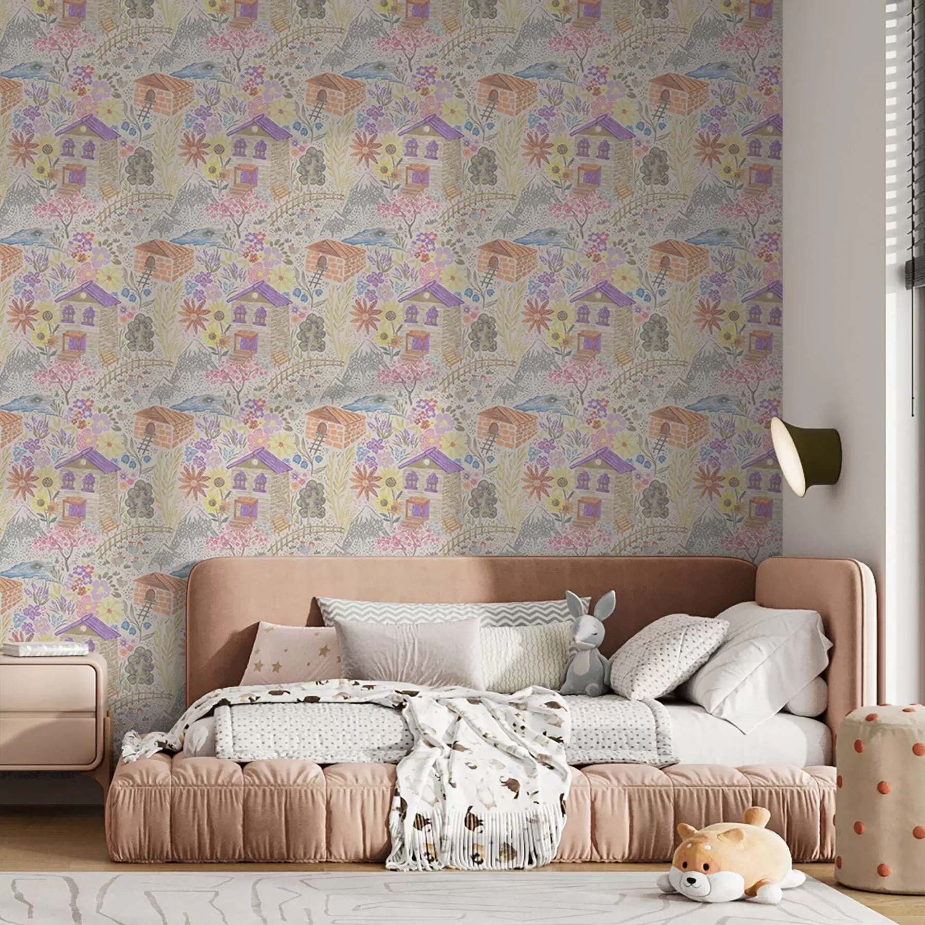 Papier peint Maison au val des fleurs a00952