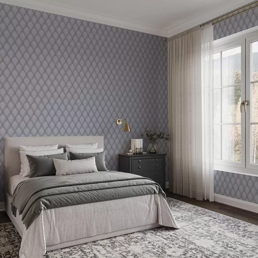 Papier peint Arcs volumétriques de type échelle de gris avec un dégradé doux a00989