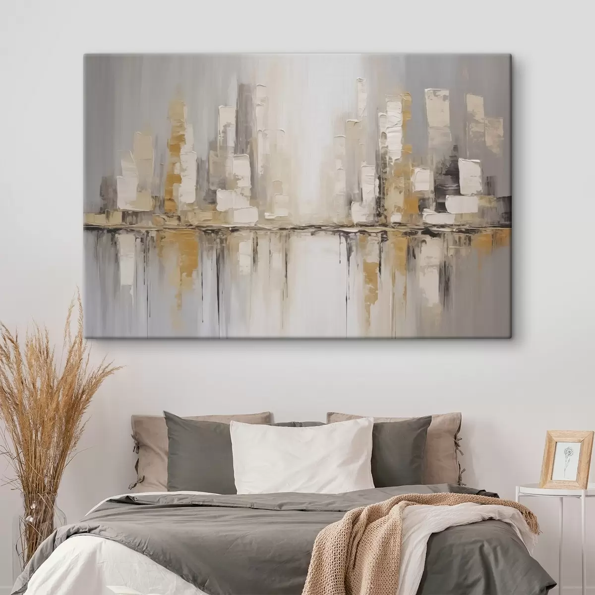 Tableau Imitation abstraite d'une ville dans la peinture s46761