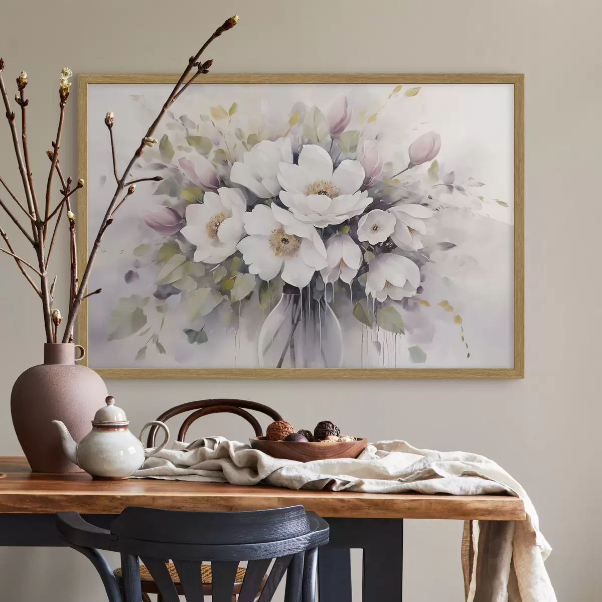 Poster Fleurs dans un vase, peinture imitation f46763