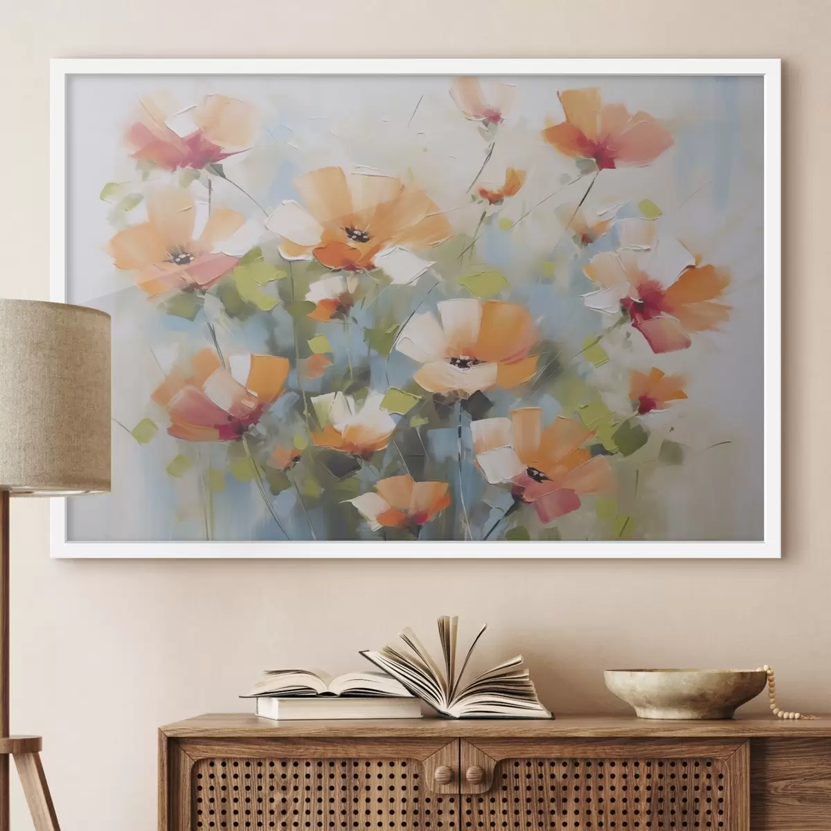 Poster Fleurs abstraites imitation de peinture f46764