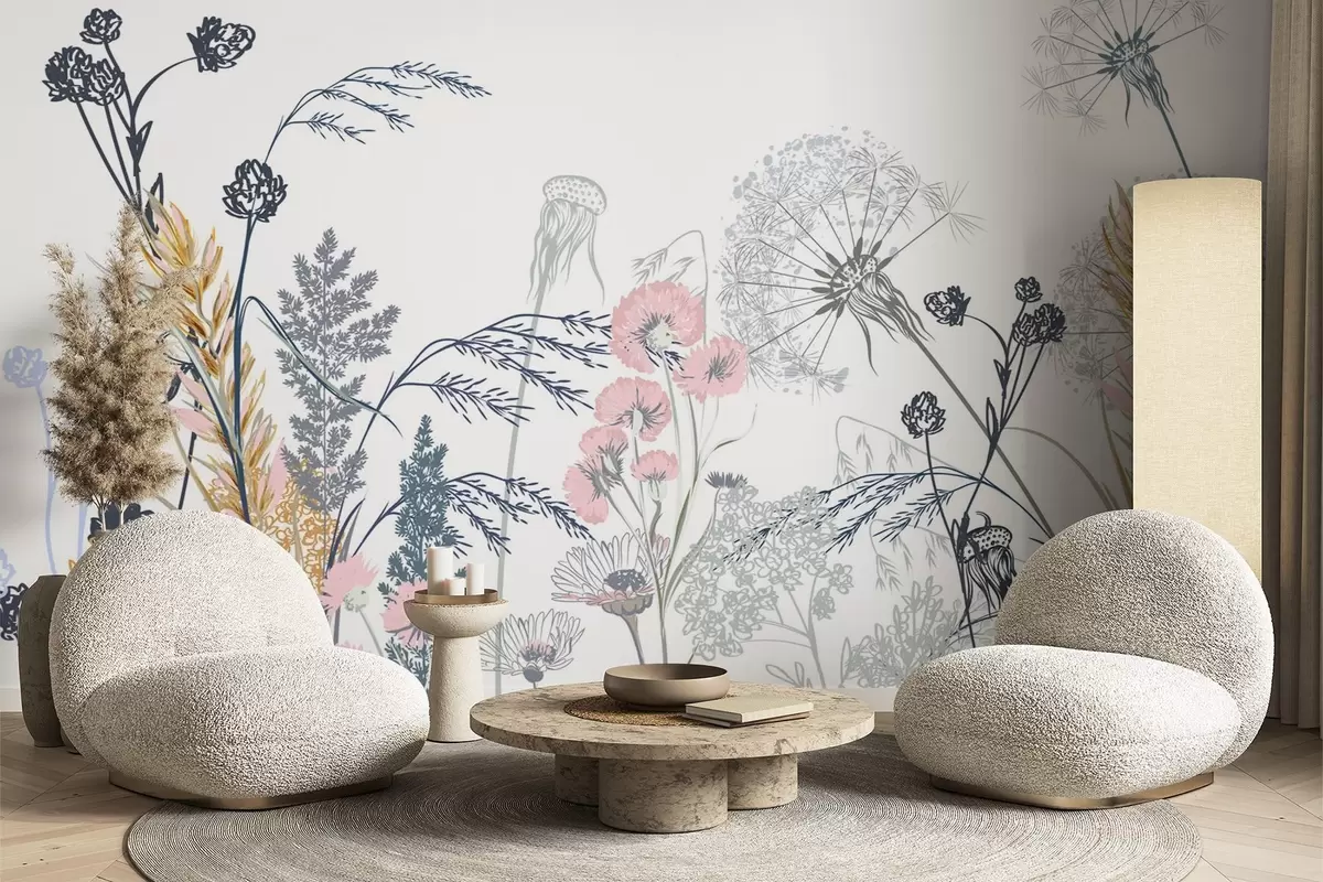 Papier peint Fleurs sauvages w04943v2