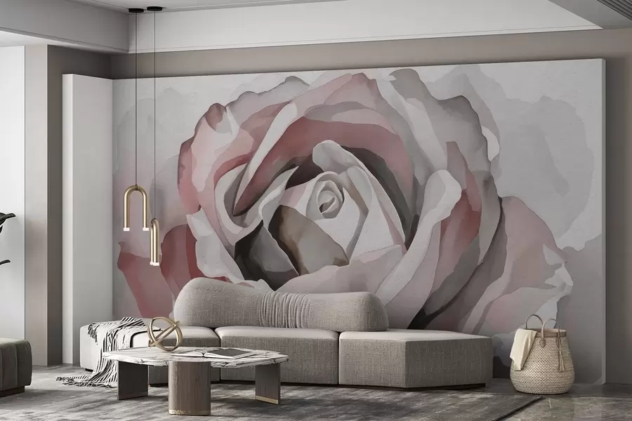 Papier peint Rose à l'aquarelle w04948v1