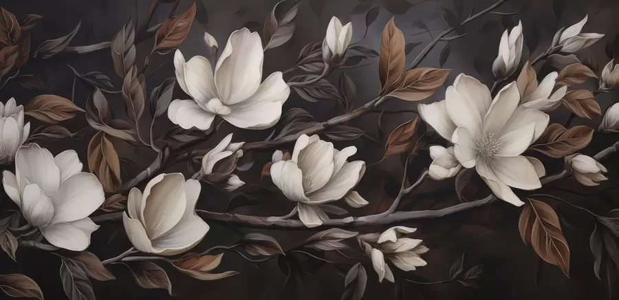 Papier peint Élégant rameau d'arbre w04950