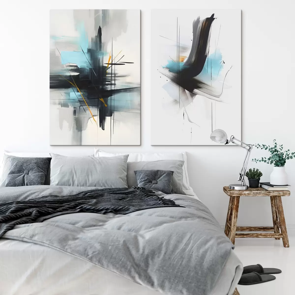 Tableau Abstraction avec imitation d'éclaboussures et de coups de pinceau m01037