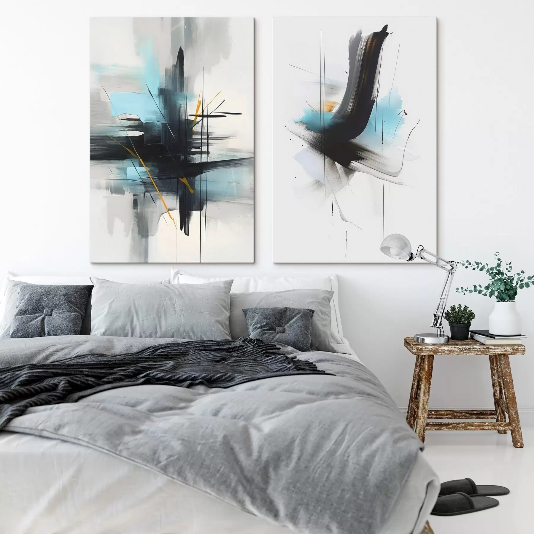 Tableau Abstraction avec imitation d'éclaboussures et de coups de pinceau m01037