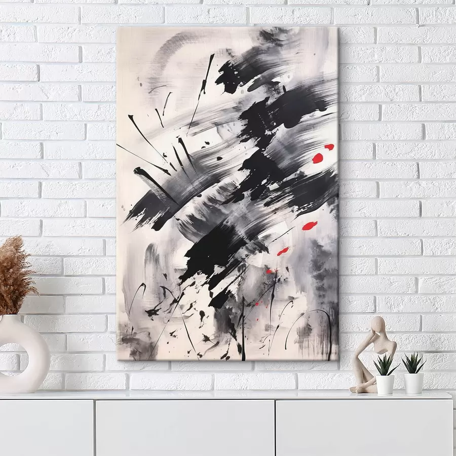 Tableau Abstraction avec imitation d'éclaboussures et de coups de pinceau s46783