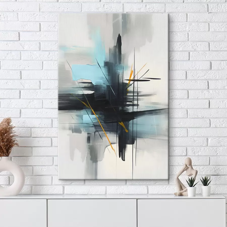 Tableau Abstraction avec imitation d'éclaboussures et de coups de pinceau s46789