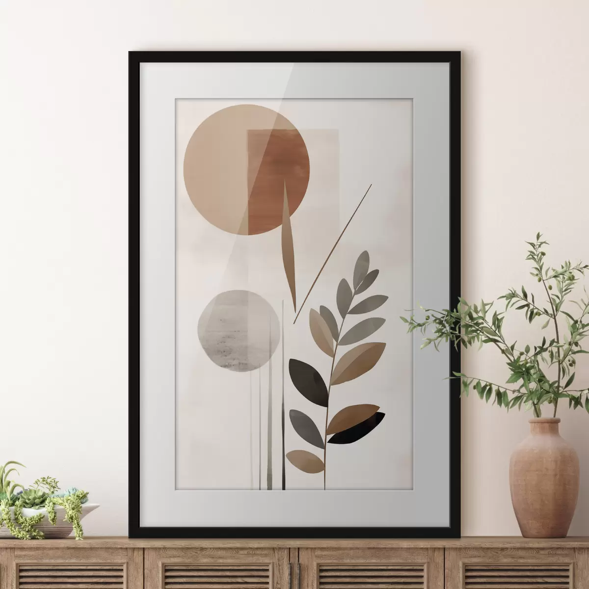 Poster Abstraction avec une plante f46781