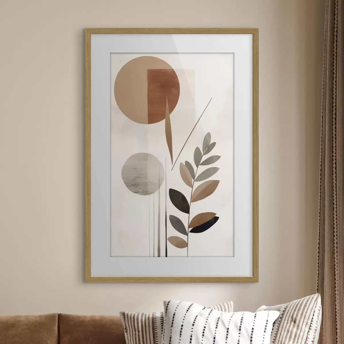 Poster Abstraction avec une plante f46781