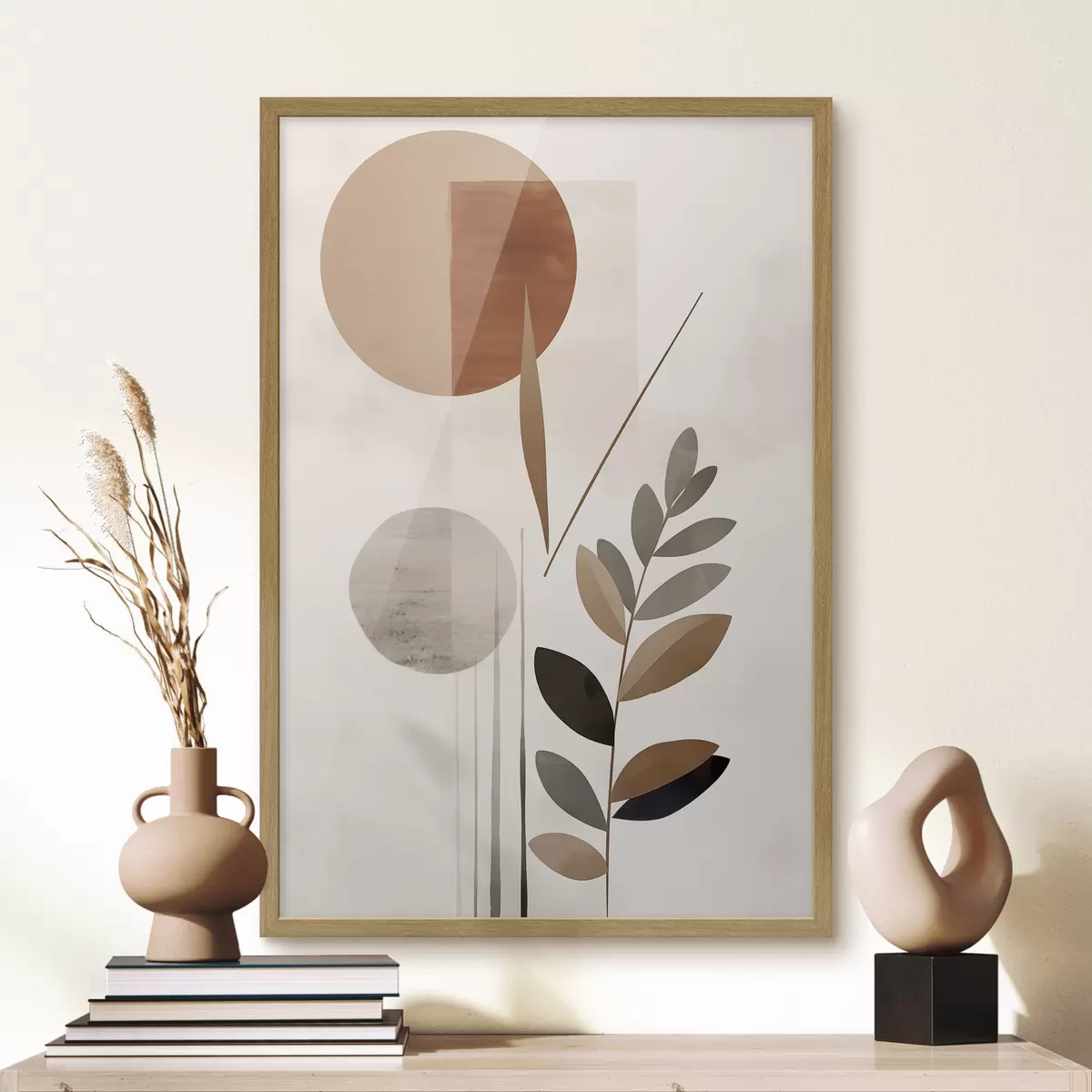 Poster Abstraction avec une plante f46781