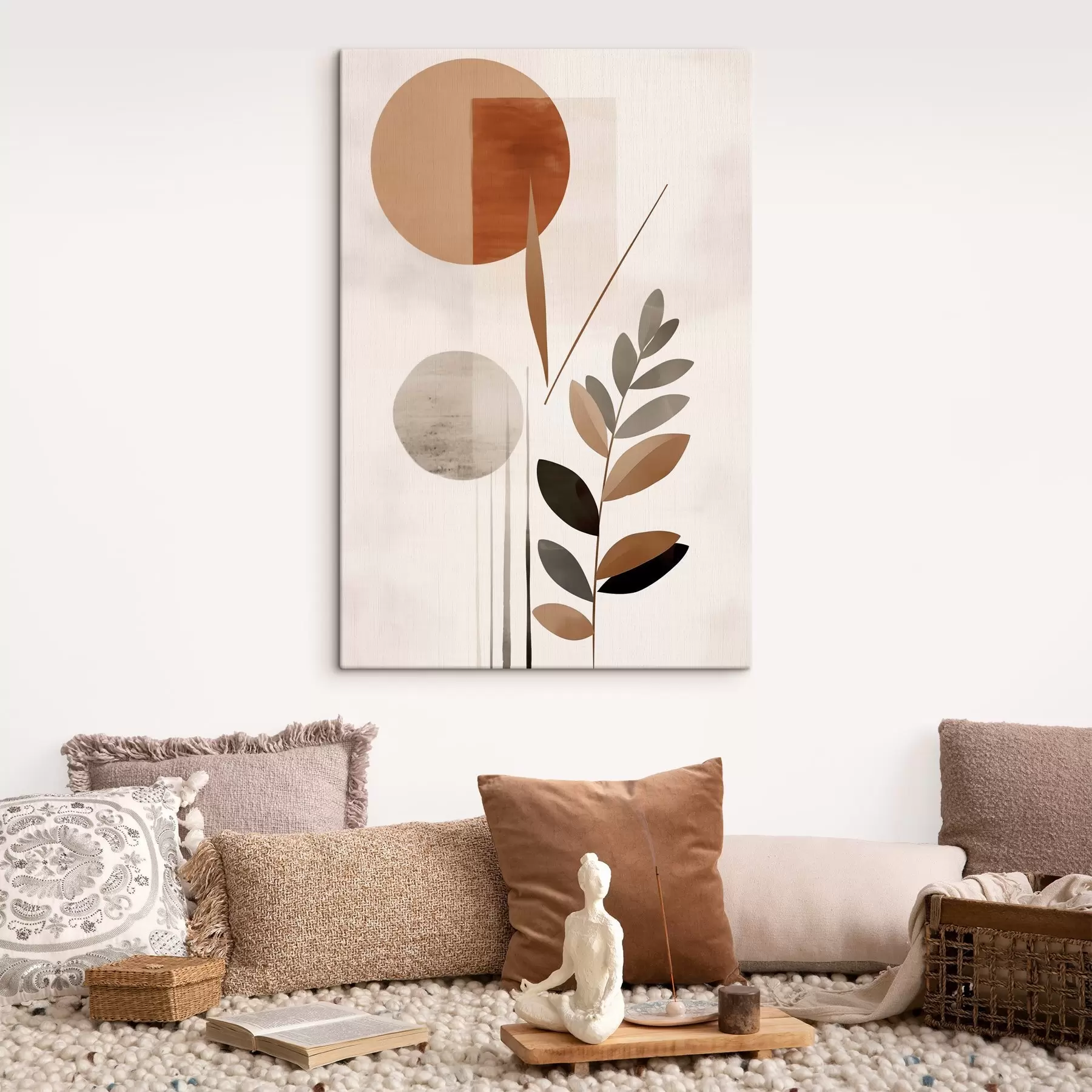 Tableau Abstraction avec une plante s46781