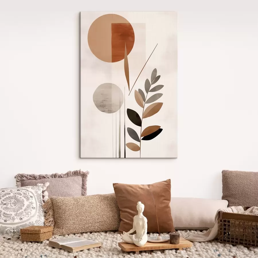 Tableau Abstraction avec une plante s46781