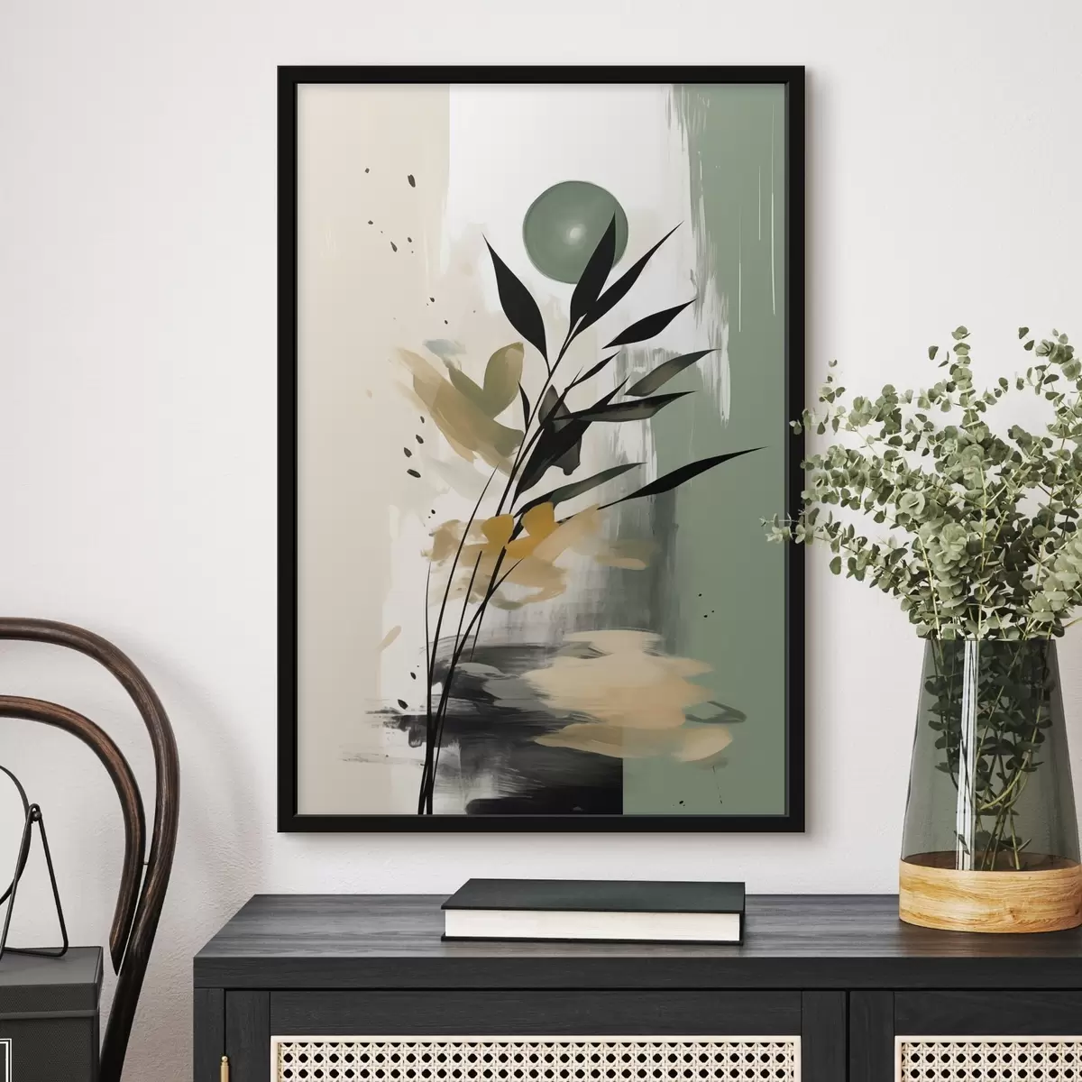 Poster Abstraction avec une plante f46784