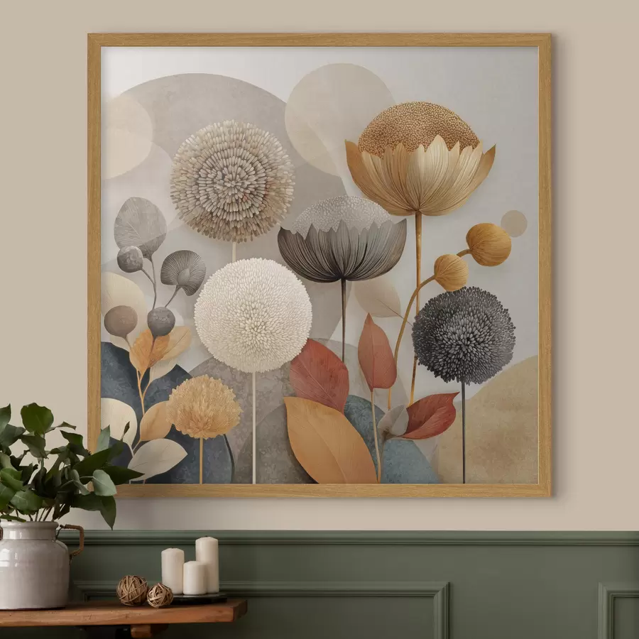 Papier peint Fleurs ambrées f46788