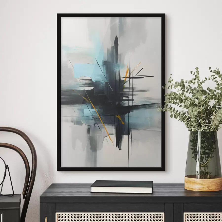 Papier peint Abstraction avec imitation d'éclaboussures et de coups de pinceau f46789