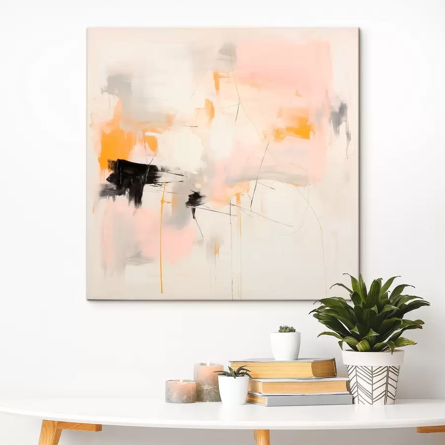 Tableau Formes floues et traits dynamiques dans un style gestuel s46639