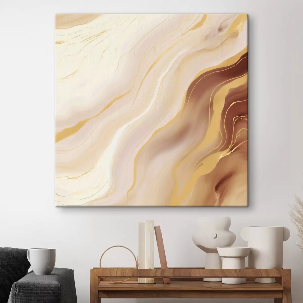 Tableau Composition avec transitions de couleurs naturelles s46661