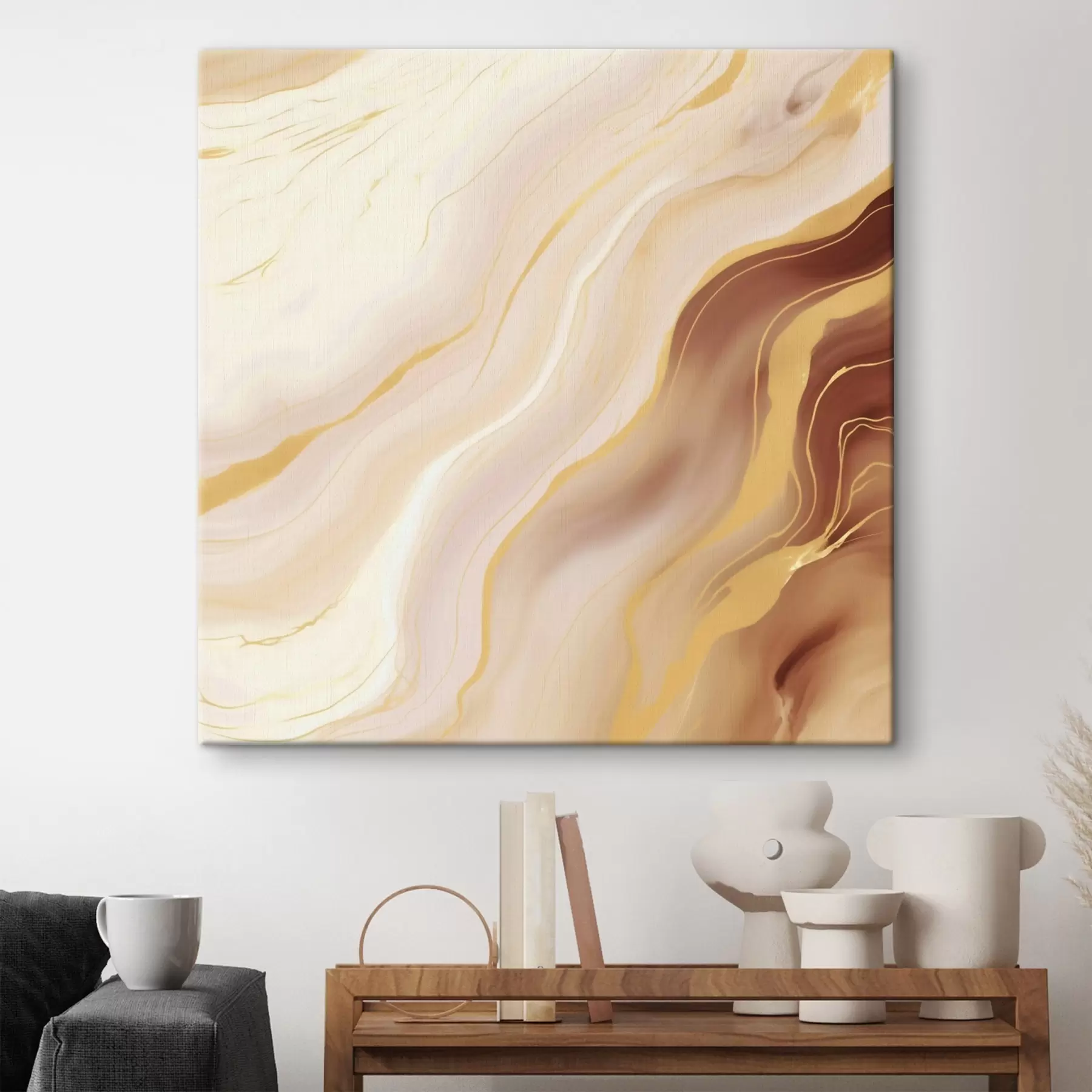 Tableau Composition avec transitions de couleurs naturelles s46661