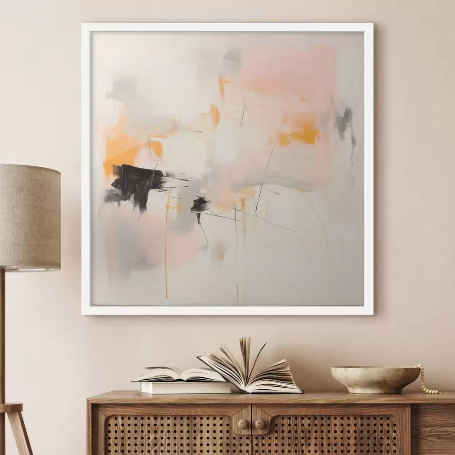 Papier peint Formes floues et traits dynamiques dans une technique gestuelle f46639