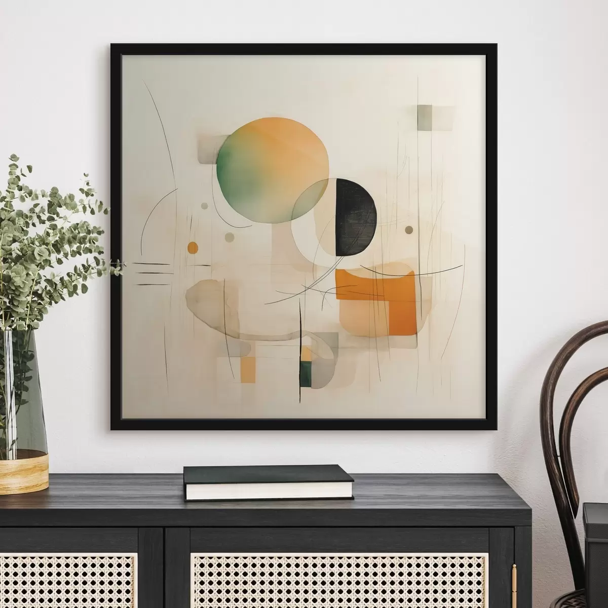 Poster Accents géométriques dans une palette douce, dans un style minimaliste moderne f46640