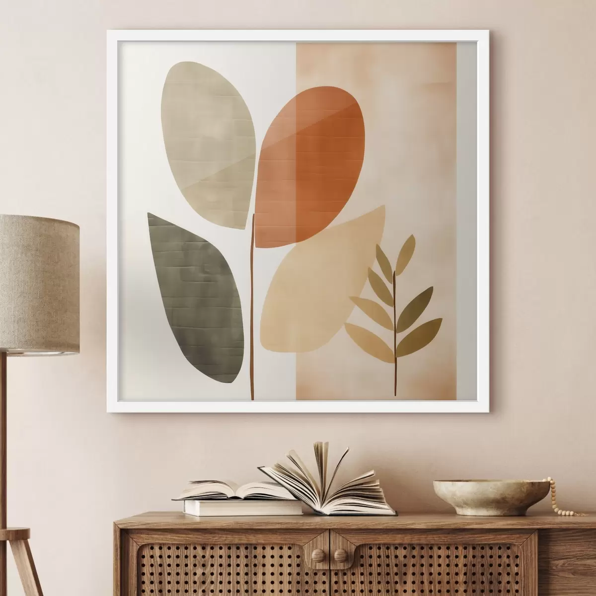 Poster Feuillage minimaliste dans un style artistique f46644