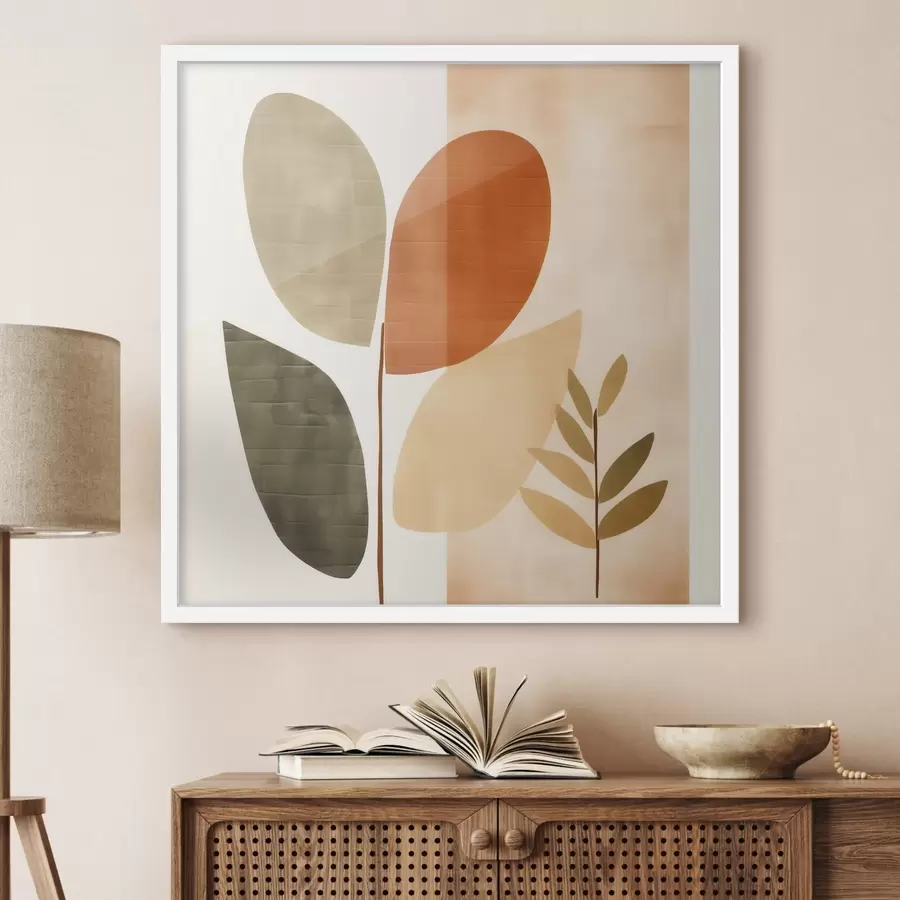 Papier peint Feuillage minimaliste dans un style artistique f46644