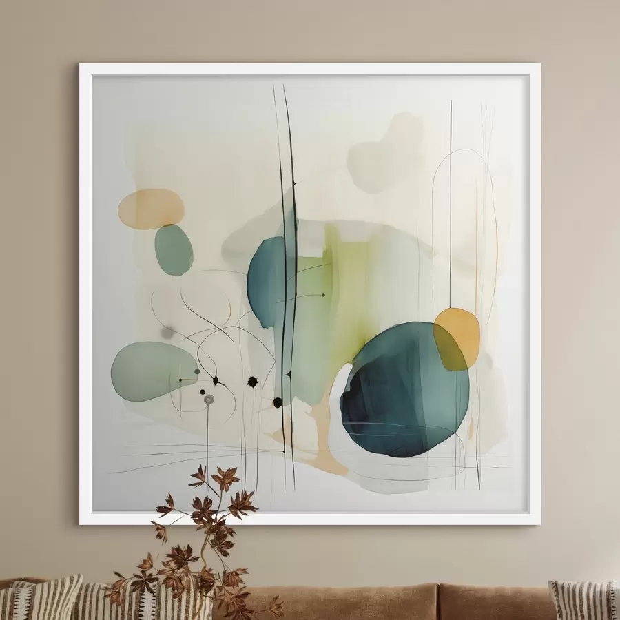 Papier peint Géométrie artistique dans des tons doux f46649