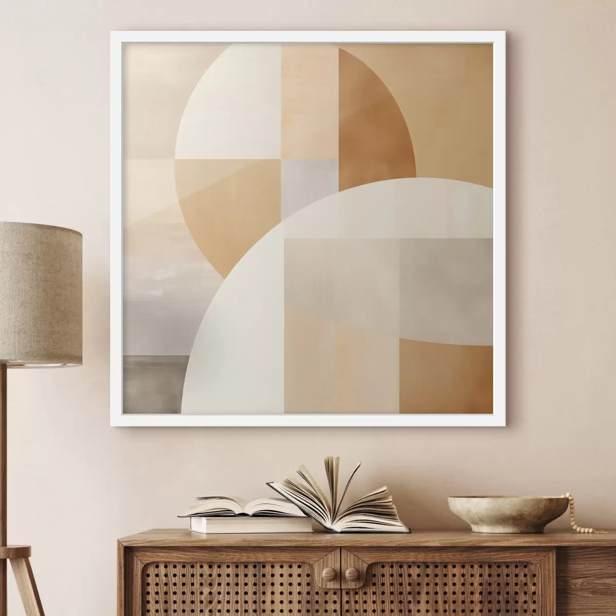 Poster Géométrie artistique dans des tons pastel f46650