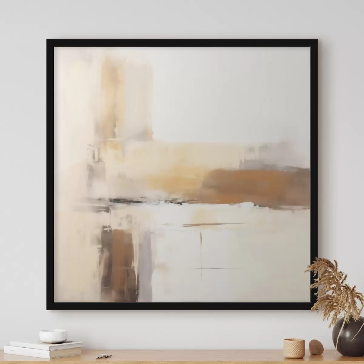 Poster Composition abstraite légère dans des tons chauds f46654