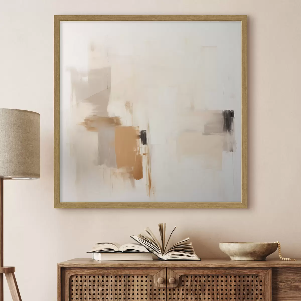 Poster Abstraction aux formes floues dans des tons apaisants f46655
