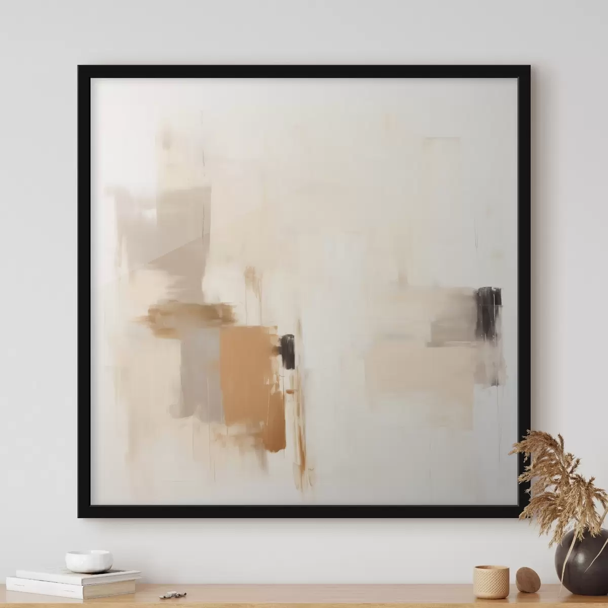 Poster Abstraction aux formes floues dans des tons apaisants f46655