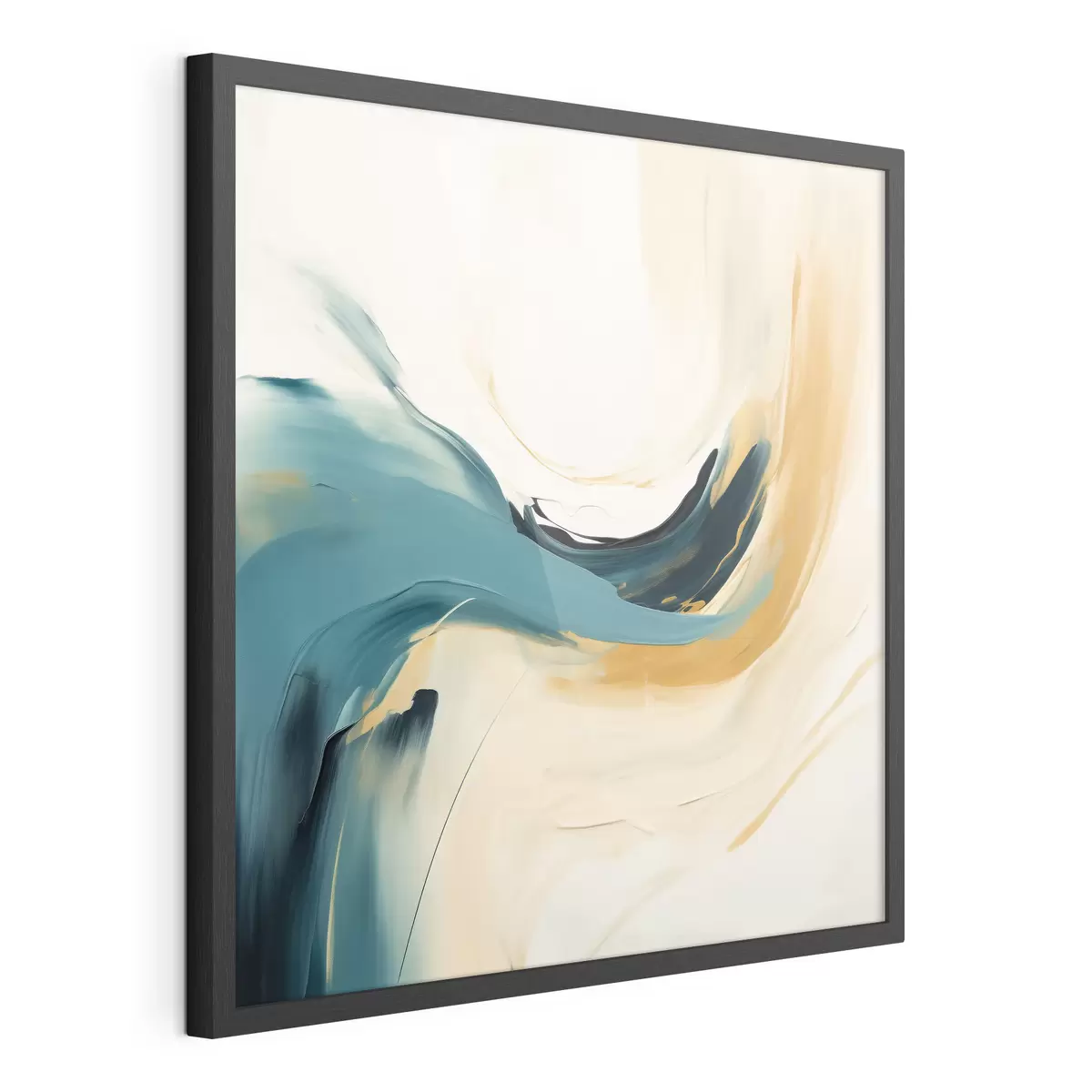 Poster Abstraction avec des formes en mouvement dans des tons pastel f46656