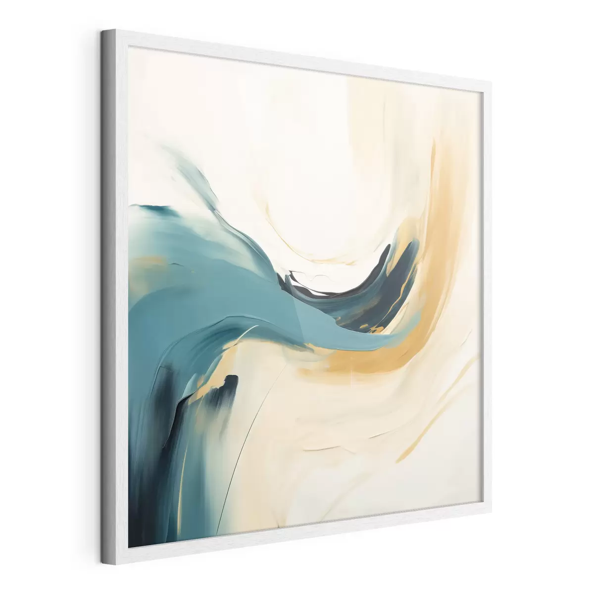 Poster Abstraction avec des formes en mouvement dans des tons pastel f46656