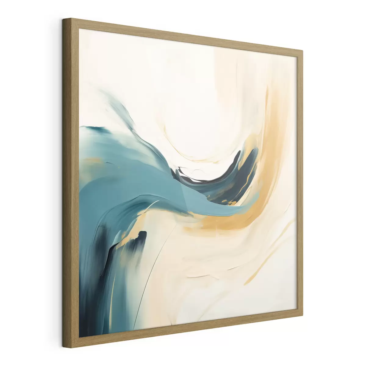 Poster Abstraction avec des formes en mouvement dans des tons pastel f46656