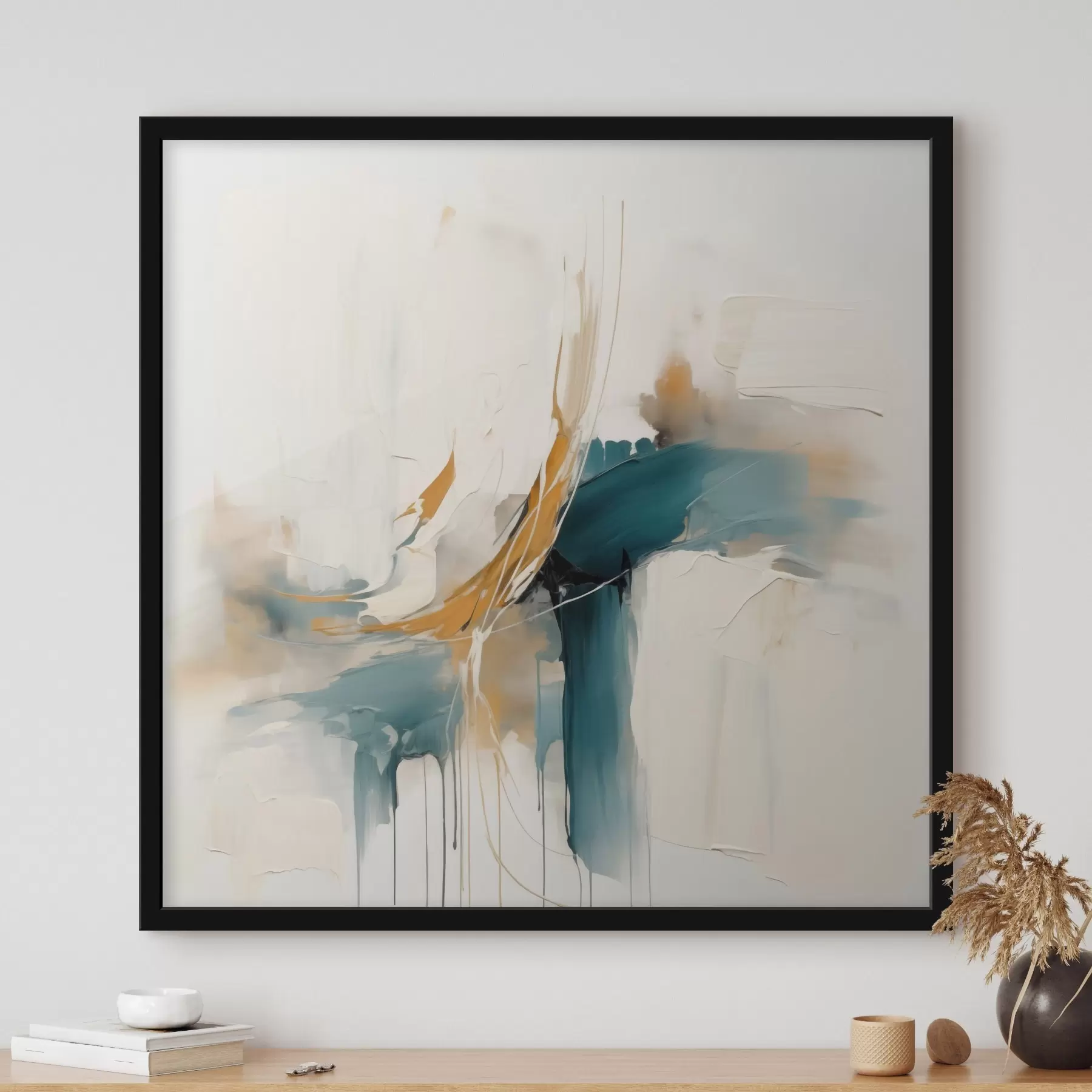 Papier peint Abstraction dynamique avec éléments texturés f46657