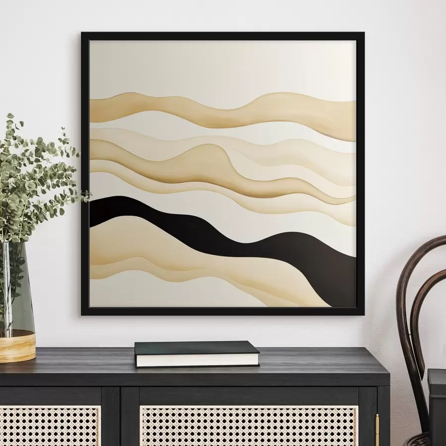 Papier peint Motif décoratif aux lignes douces dans une gamme contrastée f46662