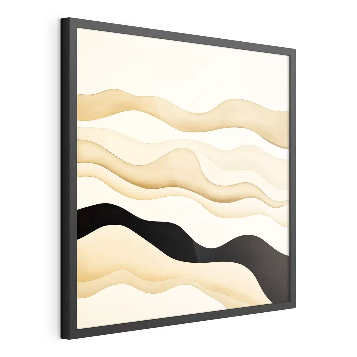 Poster Motif décoratif aux lignes douces dans une gamme contrastée f46662