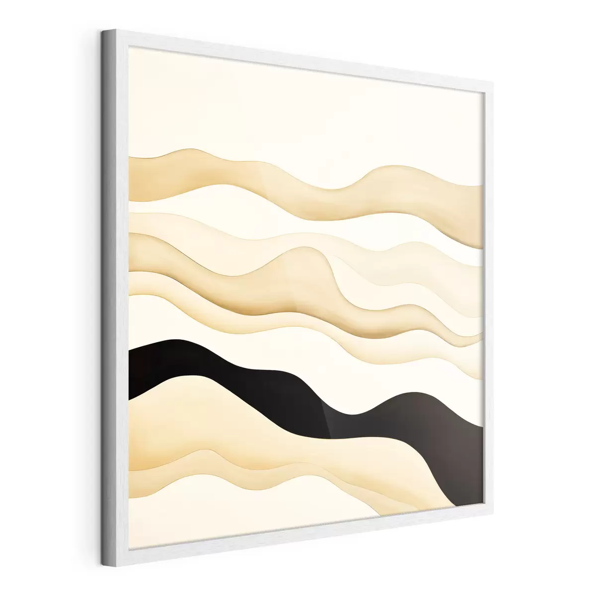 Poster Motif décoratif aux lignes douces dans une gamme contrastée f46662