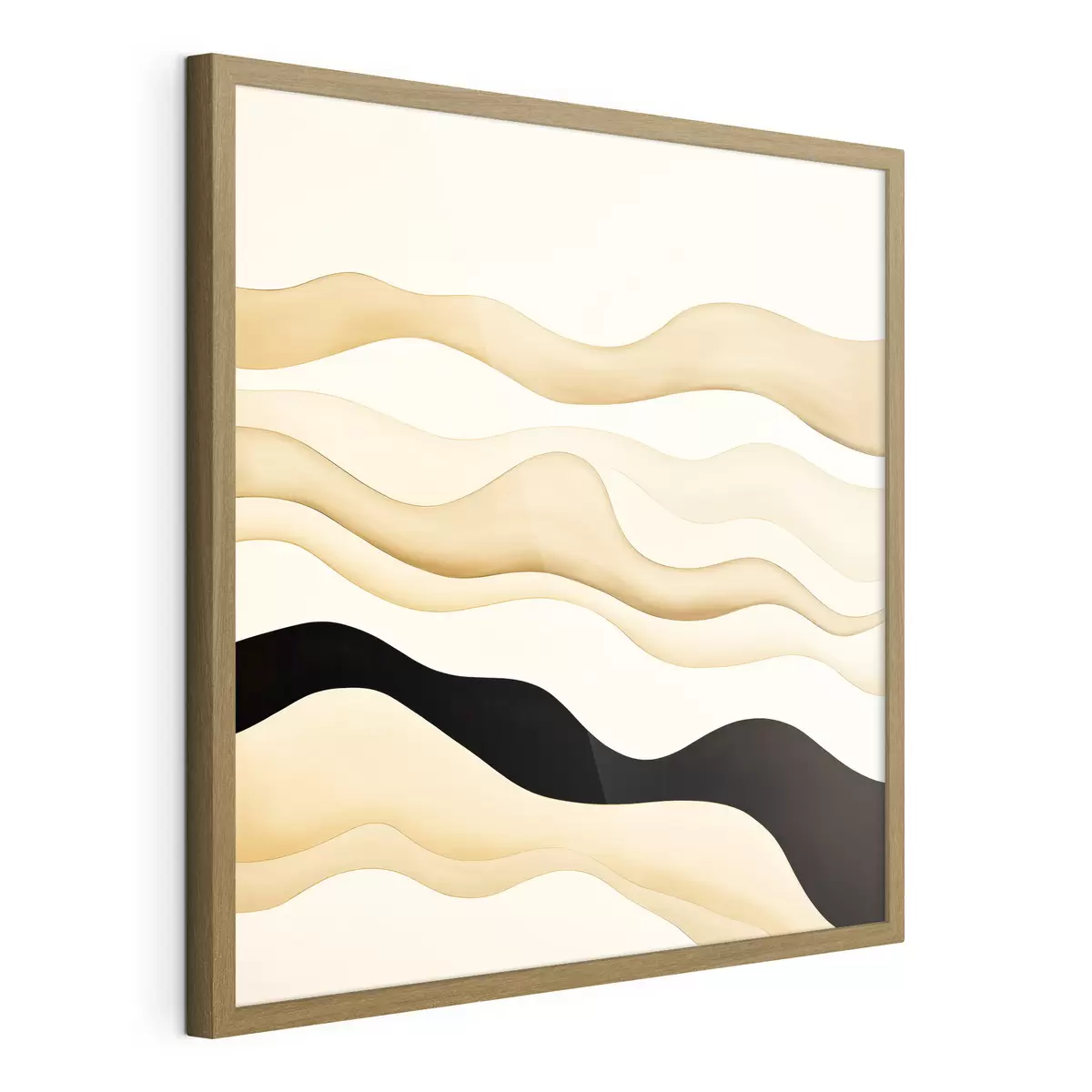 Poster Motif décoratif aux lignes douces dans une gamme contrastée f46662