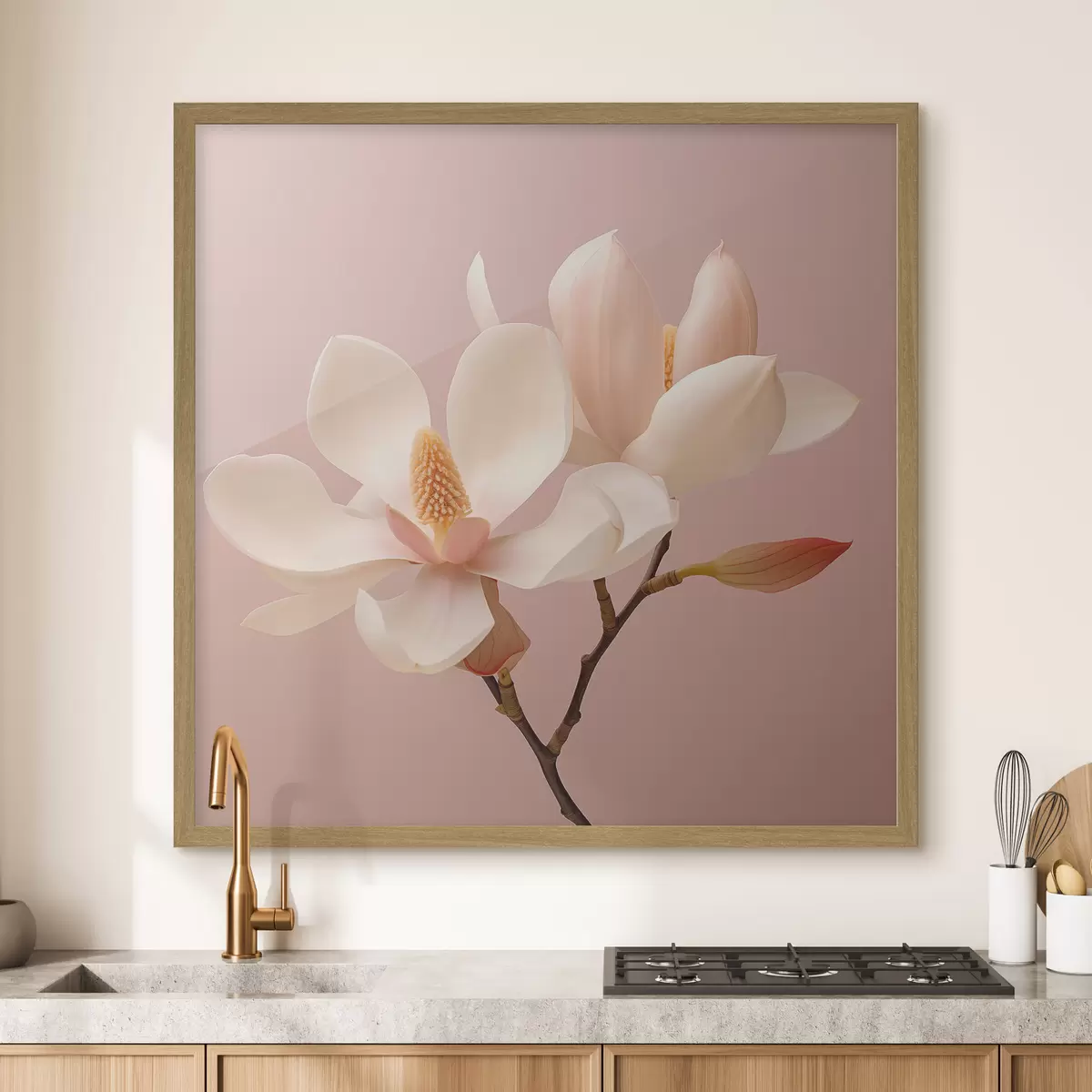 Poster Pétales de fleurs délicats dans une palette pastel f46666