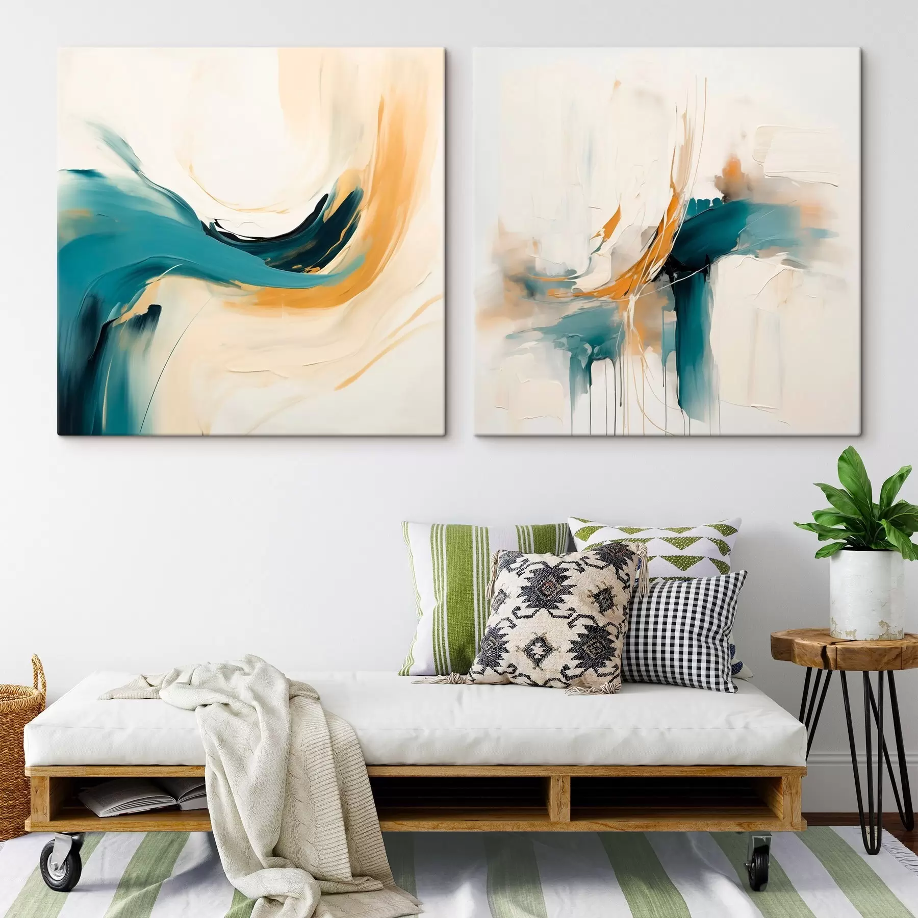 Tableau Composition artistique avec un mouvement fluide des couleurs m00989