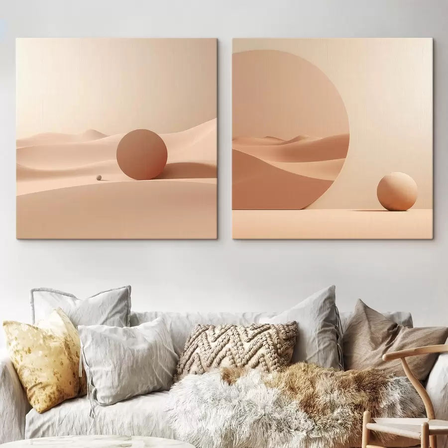 Tableau Composition avec des espaces calmes et une forme géométrique m00990