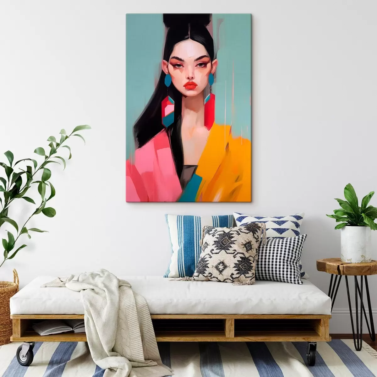 Tableau Portrait abstrait de mode s46808